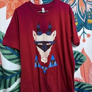 American Apparel Maroon Graphic Tee
